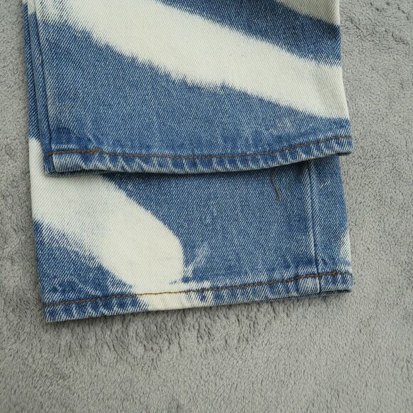 Simple Society Cargo Jeans Juniors Size 5/27 High-Rise Straight Denim 30" Inseam - Picture 14 of 16